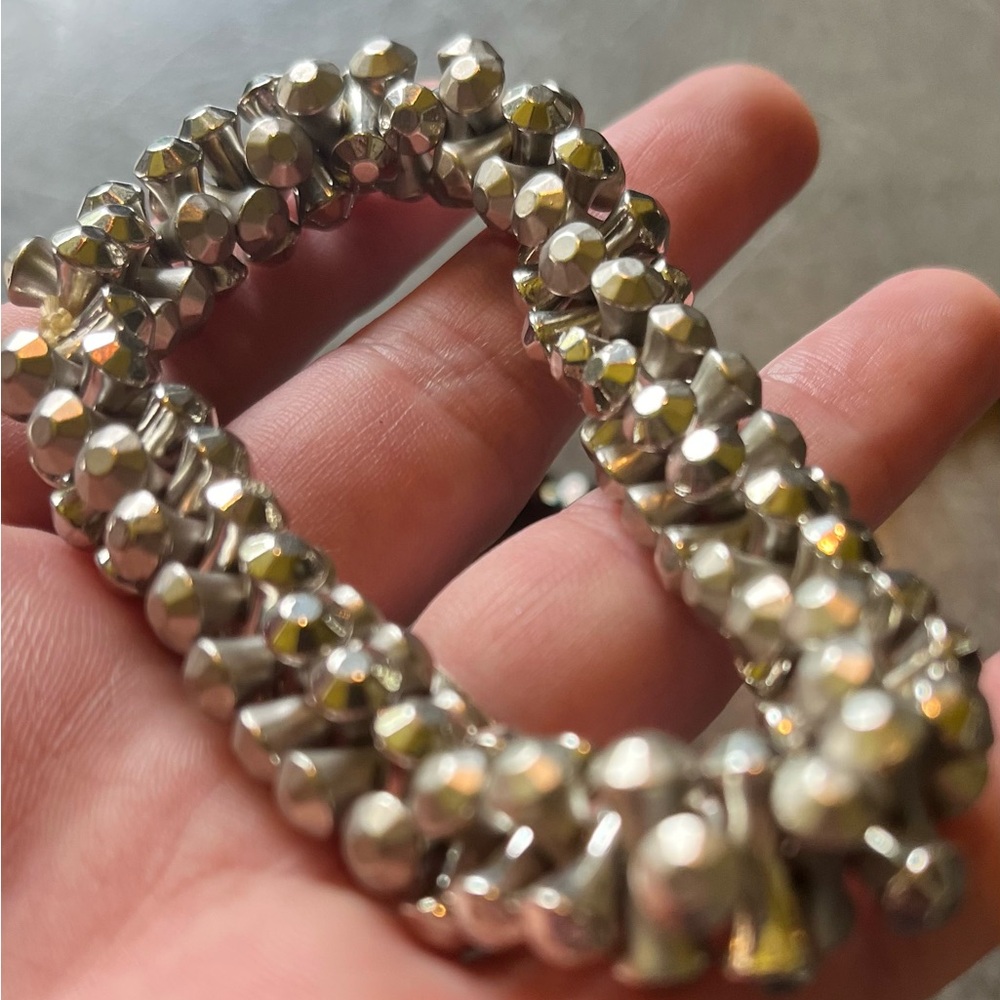 Bundle of 6 beaded unique bracelets metallic - Picture 8 of 13